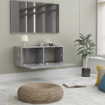 Mobile Porta TV Grigio Cemento 80x30x30 cm in Legno Multistrato