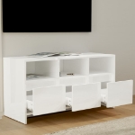 Mobile Porta TV Bianco Lucido 102x37,5x52,5 cm in Truciolato