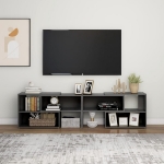 Mobile TV Grigio Lucido 149x30x52 cm in Truciolato