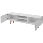 Supporto TV in MDF 150x35x48,5 cm Lucido Bianco