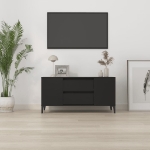 Mobile Porta TV Nero 102x44,5x50 cm in Legno Multistrato