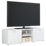 Mobile Porta TV Bianco Lucido 120x34x37 cm in Legno Multistrato