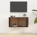 Mobile Porta TV a Parete rovere marrone 80x34,5x40 cm