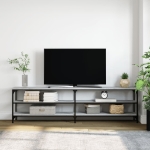 Mobile TV Grigio Sonoma 180x30x50cm Legno Multistrato e Metallo