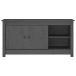 Mobile Porta TV Grigio 103x36,5x52 cm in Legno Massello di Pino