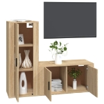 Set di Mobili Porta TV 2 pz Rovere Sonoma in Legno Multistrato