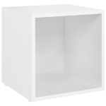 Mobili Porta TV 2 pz Bianco 37x35x37 cm in Legno Multistrato