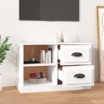 Mobile Porta TV Bianco 73x35,5x47,5 cm in Legno Multistrato