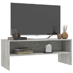 Mobile Porta TV Grigio Cemento 100x40x40cm in Legno Multistrato