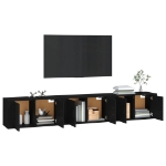 Mobili Porta TV a Parete 3 pz Nero 80x34,5x40 cm