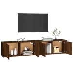 Mobili Porta TV a Parete 2 pz Rovere Marrone 100x34,5x40 cm