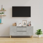 Mobile per TV Grigio Cemento 102x44,5x50 cm Legno Multistrato