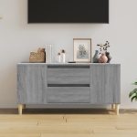 Mobile Porta TV Grigio Sonoma 102x44,5x50 cm Legno Multistrato