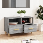 Mobile Porta TV Grigio Sonoma 80x36x50 cm in Legno Multistrato