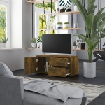 Mobile Porta TV Rovere Fumo 80x34x36 cm in Legno Multistrato