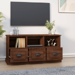 Mobile Porta TV Rovere Marrone 100x35x50 cm Legno Multistrato