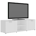 Mobile Porta TV Bianco 120x34x37 cm in Legno Multistrato