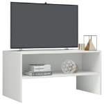 Mobile Porta TV Bianco Lucido 80x40x40 cm in Legno Multistrato