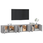 Mobili Porta TV a Parete 3 pz Grigio Sonoma 80x34,5x40 cm