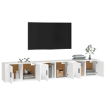 Mobili Porta TV a Parete 3 pz Bianco 80x34,5x40 cm