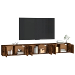 Mobili Porta TV a Parete 3 pz Rovere Fumo 100x34,5x40 cm