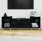 Mobile Porta TV Nero 160x35x55 cm in Legno Multistrato