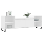 Mobile Porta TV Bianco 160x35x55 cm in Legno Multistrato