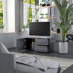 Mobile Porta TV Grigio Lucido 80x34x36 cm in Legno Multistrato