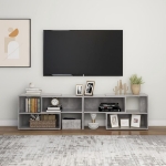 Mobile TV Grigio Cemento 149x30x52 cm in Truciolato