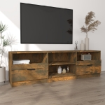 Mobile TV Rovere Fumo 150x33,5x45 cm in Legno Ingegnerizzato