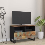 Mobile Porta TV 70x33x46cm in Legno Massello di Recupero