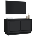 Mobile Porta TV Nero 80x35x45 cm in Legno Multistrato