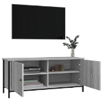 Mobile TV con Ante Grigio Sonoma 102x35x45 cm Legno Multistrato