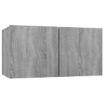 Mobili TV Pensili Grigio Sonoma 3 pz 60x30x30 Legno Multistrato