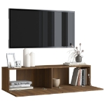 Mobile TV Muro Rovere Marrone 120x30x30cm Legno Multistrato