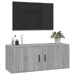 Mobile Porta TV a Parete grigio sonoma 100x34,5x40 cm