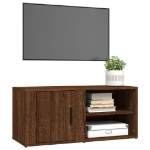 Mobile per TV Rovere Marrone 80x31,5x36 cm in Legno Multistrato