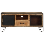 Mobile Porta TV 110x31x46 cm in Legno di Mango Grezzo