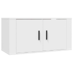 Mobili Porta TV a Parete 2 pz Bianco 80x34,5x40 cm