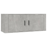 Mobili Porta TV a Parete 3 pz Grigio Cemento 100x34,5x40 cm