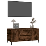 Mobile Porta TV Rovere Fumo 102x44,5x50 cm in Legno Multistrato