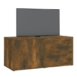 Mobile Porta TV Rovere Fumo 80x34x36 cm in Legno Multistrato