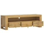 Mobile Porta TV 110x30x35 cm in Legno Massello di Teak