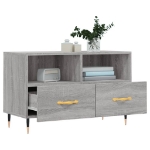 Mobile Porta TV Grigio Sonoma 80x36x50 cm in Legno Multistrato