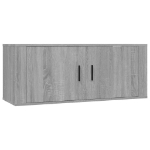 Mobili Porta TV a Parete 2 pz Grigio Sonoma 100x34,5x40 cm