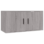 Set Mobili Porta TV 2 pz Grigio Sonoma in Legno Multistrato