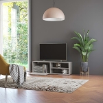 Mobile Porta TV Grigio Cemento 120x34x37cm in Legno Multistrato