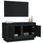 Mobile Porta TV Nero 80x35x45 cm in Legno Multistrato