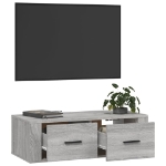 Mobile TV Pensile Grigio Sonoma 80x36x25cm in Legno Multistrato