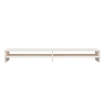 Supporto per Monitor Bianco 100x24x13 cm Legno Massello di Pino